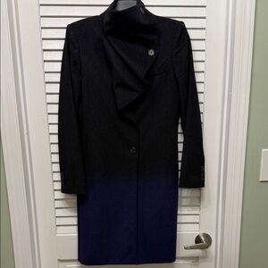 Alexander McQueen Black and Blue Coat